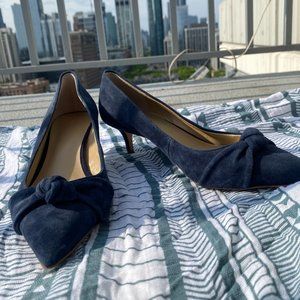 Like New: Ann Taylor Blue Suede Kitten Heels